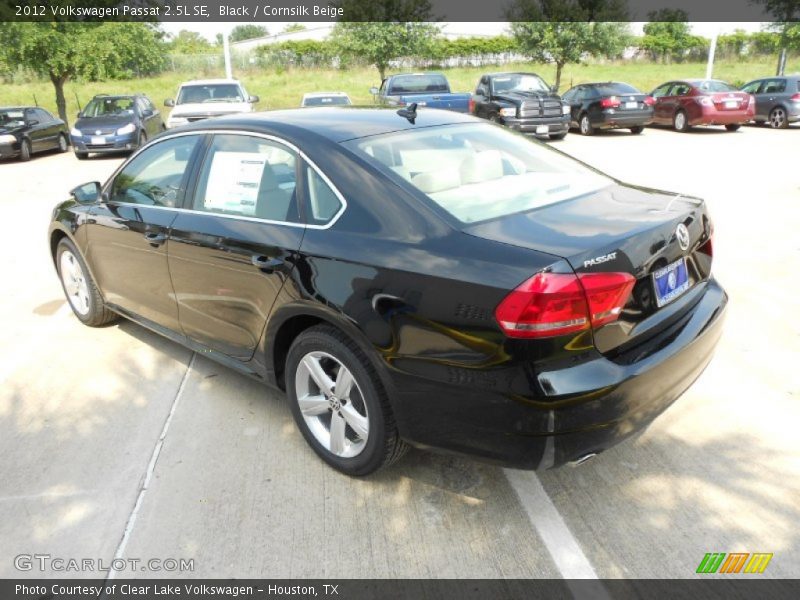 Black / Cornsilk Beige 2012 Volkswagen Passat 2.5L SE