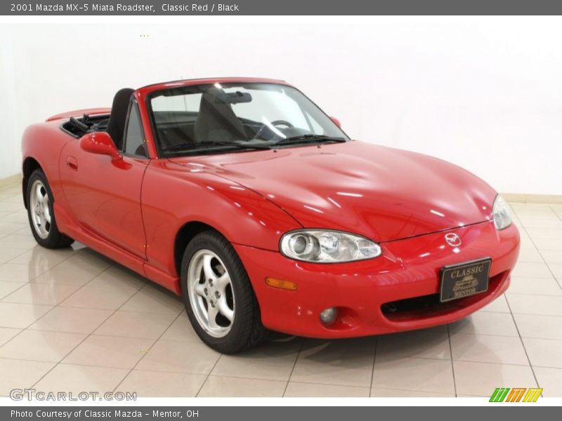 Classic Red / Black 2001 Mazda MX-5 Miata Roadster