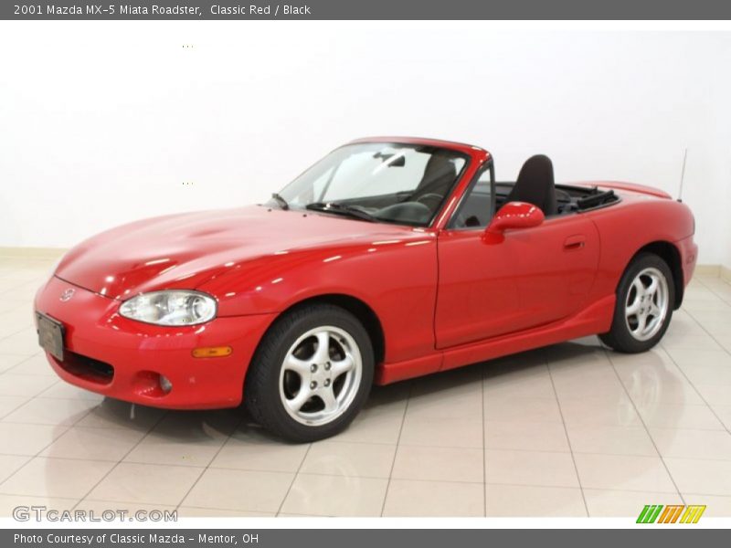 Classic Red / Black 2001 Mazda MX-5 Miata Roadster