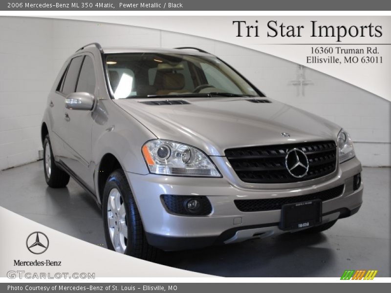 Pewter Metallic / Black 2006 Mercedes-Benz ML 350 4Matic