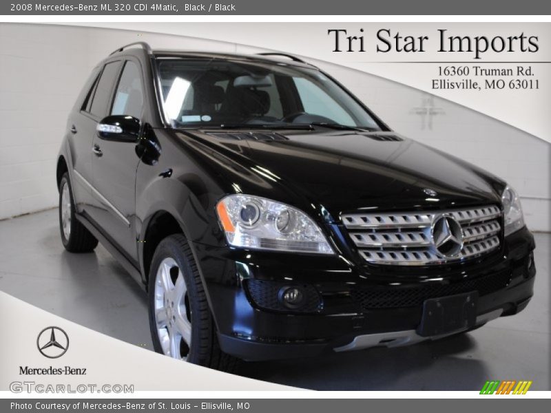 Black / Black 2008 Mercedes-Benz ML 320 CDI 4Matic
