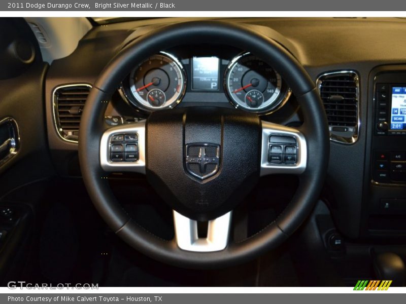 Bright Silver Metallic / Black 2011 Dodge Durango Crew