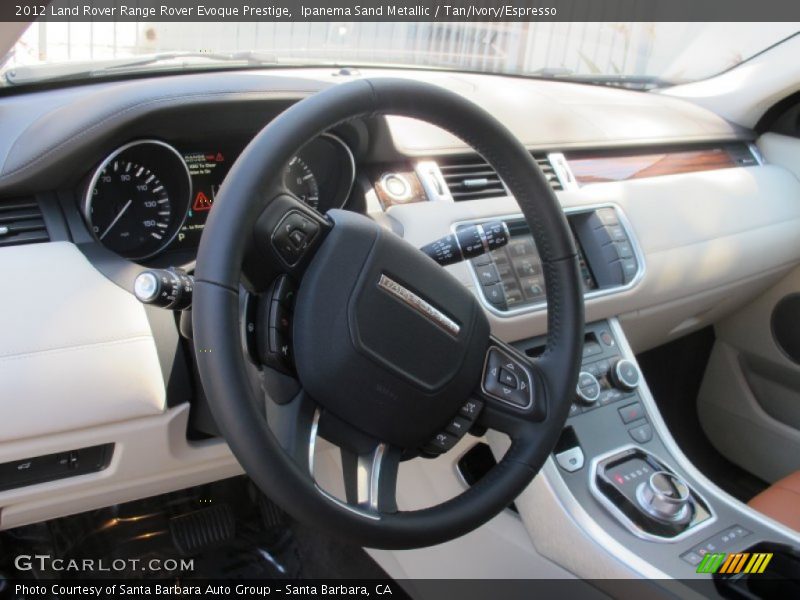 Dashboard of 2012 Range Rover Evoque Prestige
