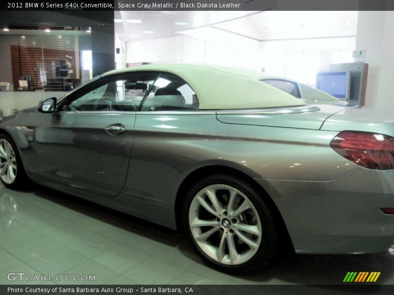 Space Gray Metallic / Black Dakota Leather 2012 BMW 6 Series 640i Convertible