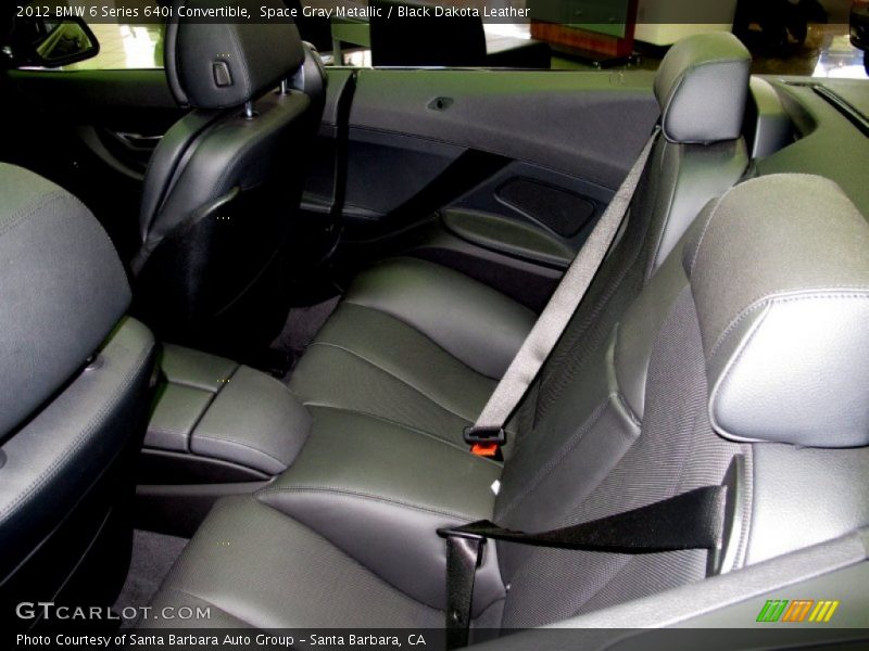 Space Gray Metallic / Black Dakota Leather 2012 BMW 6 Series 640i Convertible