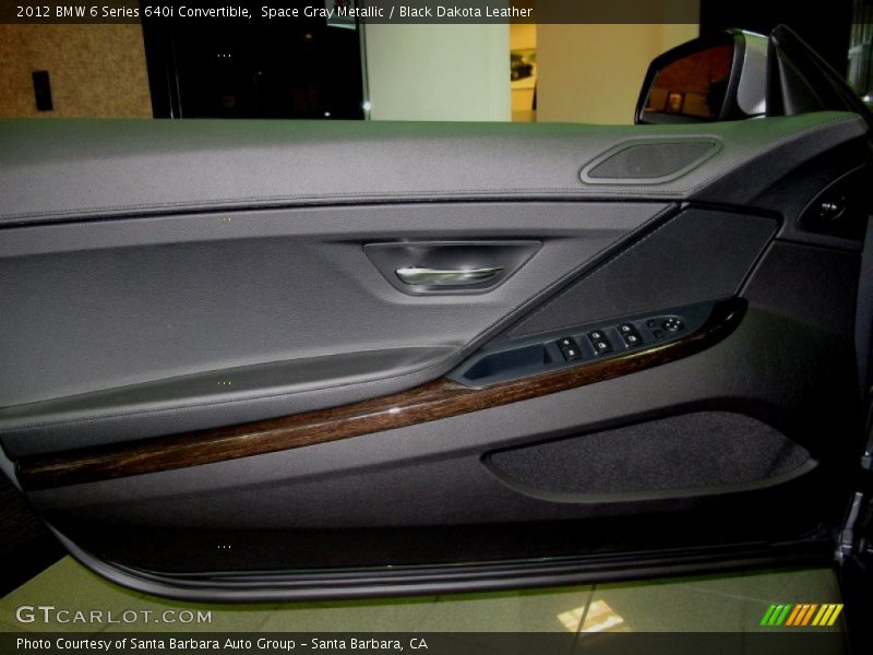 Space Gray Metallic / Black Dakota Leather 2012 BMW 6 Series 640i Convertible