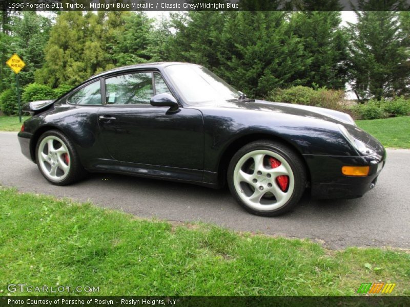 Midnight Blue Metallic / Classic Grey/Midnight Blue 1996 Porsche 911 Turbo