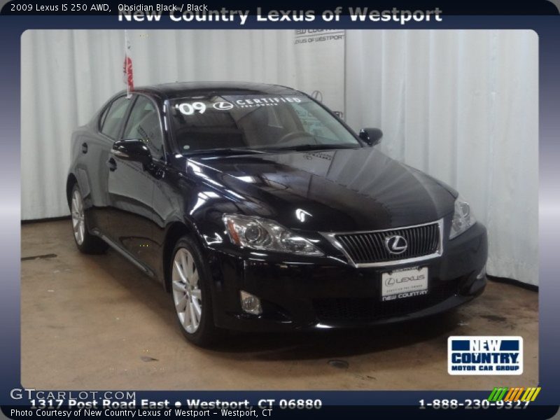 Obsidian Black / Black 2009 Lexus IS 250 AWD