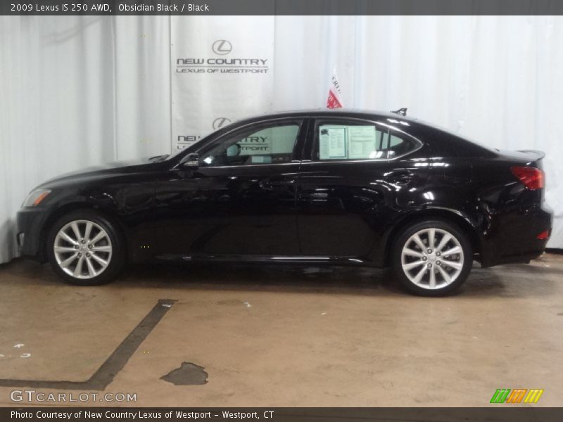 Obsidian Black / Black 2009 Lexus IS 250 AWD