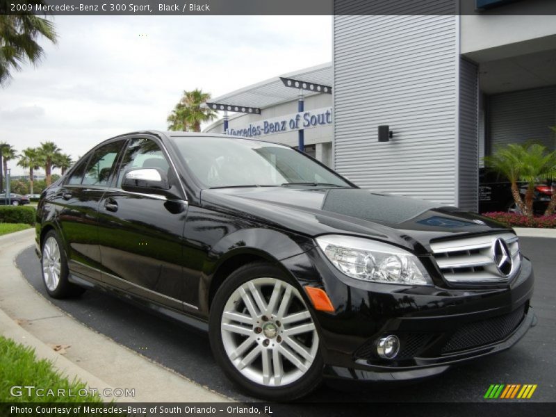 Black / Black 2009 Mercedes-Benz C 300 Sport