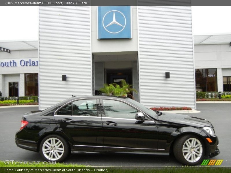 Black / Black 2009 Mercedes-Benz C 300 Sport