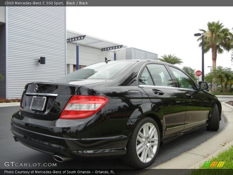 Black / Black 2009 Mercedes-Benz C 300 Sport