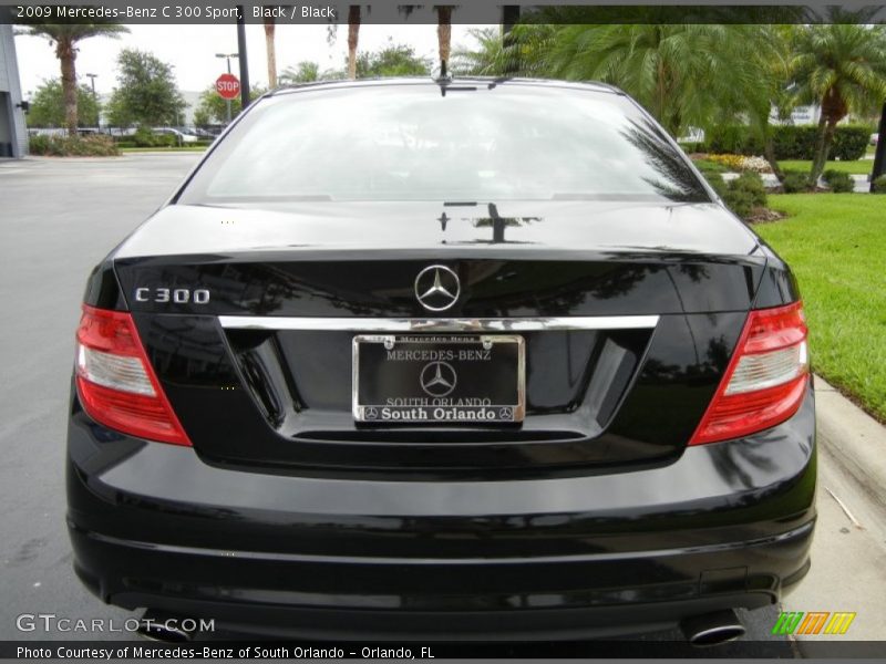 Black / Black 2009 Mercedes-Benz C 300 Sport
