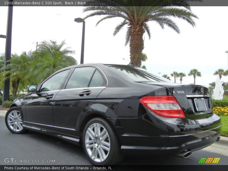 Black / Black 2009 Mercedes-Benz C 300 Sport