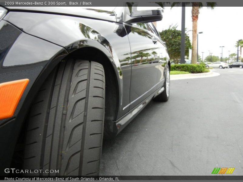 Black / Black 2009 Mercedes-Benz C 300 Sport