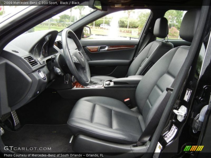 Black / Black 2009 Mercedes-Benz C 300 Sport