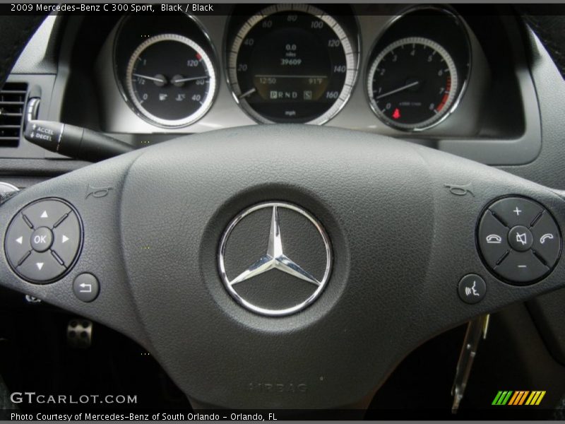 Black / Black 2009 Mercedes-Benz C 300 Sport