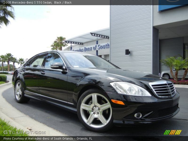 Black / Black 2008 Mercedes-Benz S 550 Sedan