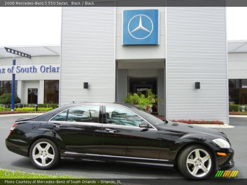 Black / Black 2008 Mercedes-Benz S 550 Sedan