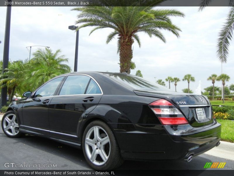 Black / Black 2008 Mercedes-Benz S 550 Sedan