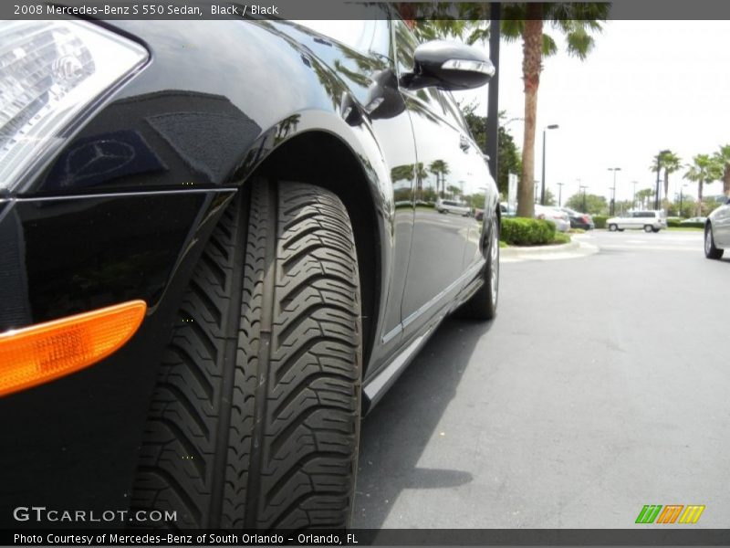 Black / Black 2008 Mercedes-Benz S 550 Sedan