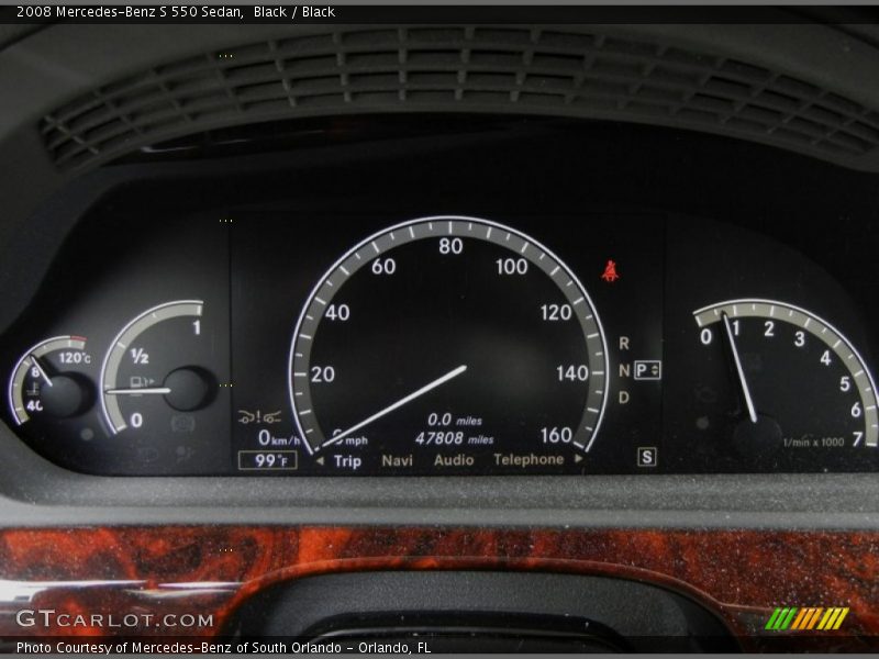 Black / Black 2008 Mercedes-Benz S 550 Sedan