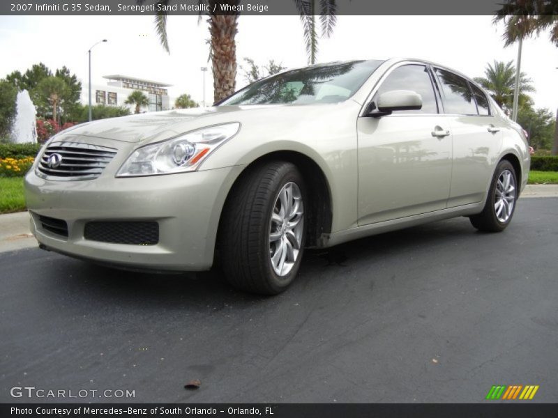 Serengeti Sand Metallic / Wheat Beige 2007 Infiniti G 35 Sedan