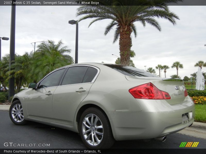 Serengeti Sand Metallic / Wheat Beige 2007 Infiniti G 35 Sedan