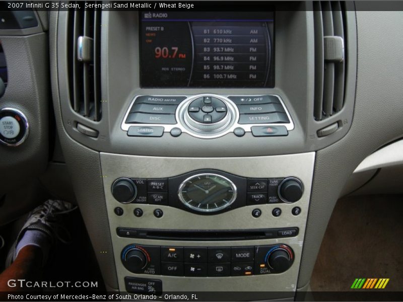 Serengeti Sand Metallic / Wheat Beige 2007 Infiniti G 35 Sedan