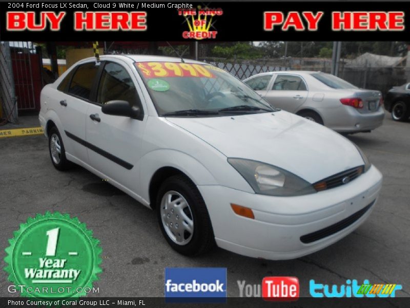 Cloud 9 White / Medium Graphite 2004 Ford Focus LX Sedan