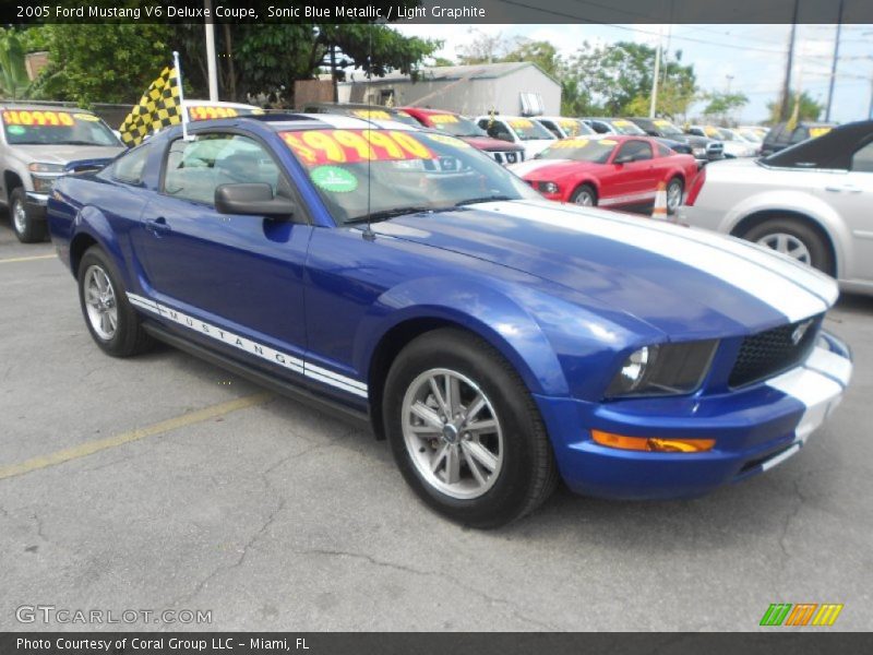 Sonic Blue Metallic / Light Graphite 2005 Ford Mustang V6 Deluxe Coupe