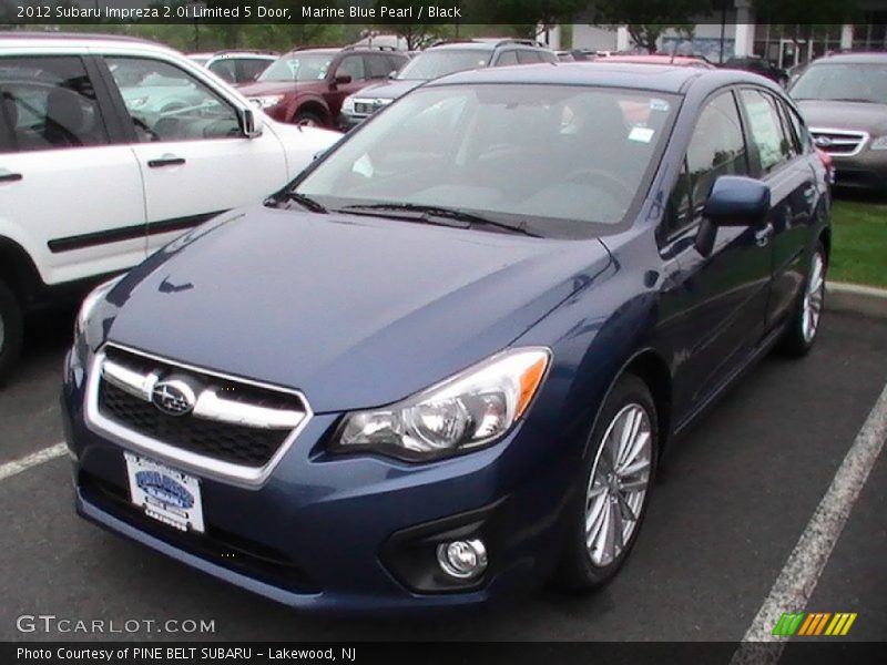 Marine Blue Pearl / Black 2012 Subaru Impreza 2.0i Limited 5 Door