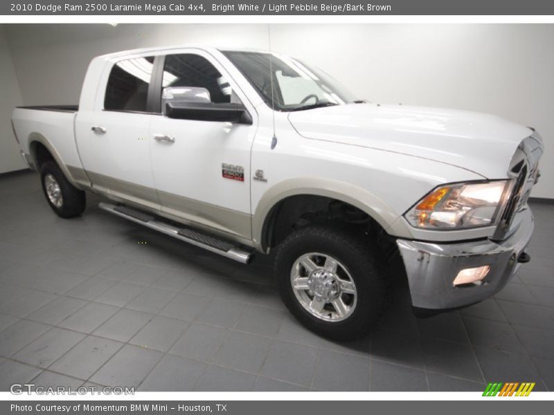Bright White / Light Pebble Beige/Bark Brown 2010 Dodge Ram 2500 Laramie Mega Cab 4x4