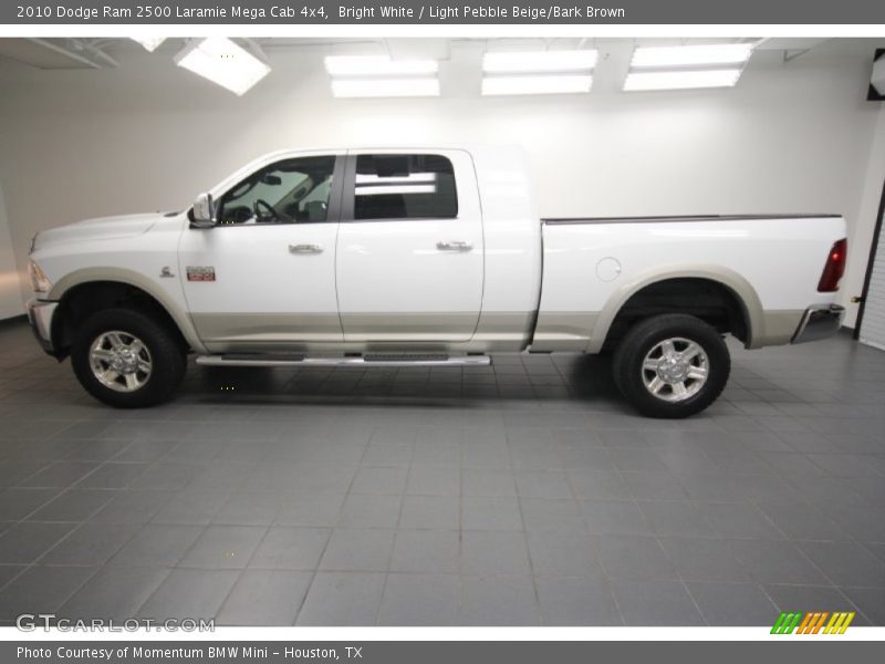 Bright White / Light Pebble Beige/Bark Brown 2010 Dodge Ram 2500 Laramie Mega Cab 4x4