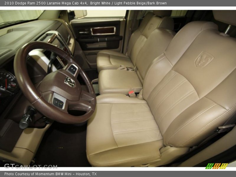 Bright White / Light Pebble Beige/Bark Brown 2010 Dodge Ram 2500 Laramie Mega Cab 4x4