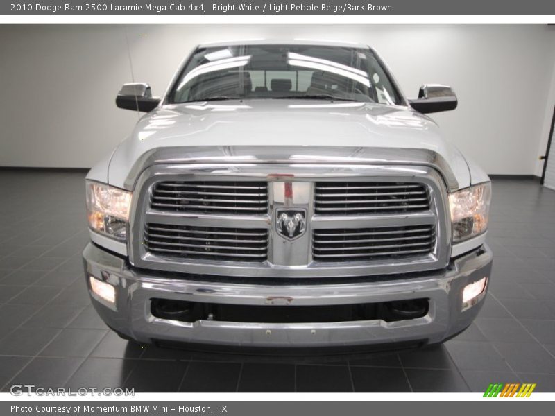 Bright White / Light Pebble Beige/Bark Brown 2010 Dodge Ram 2500 Laramie Mega Cab 4x4