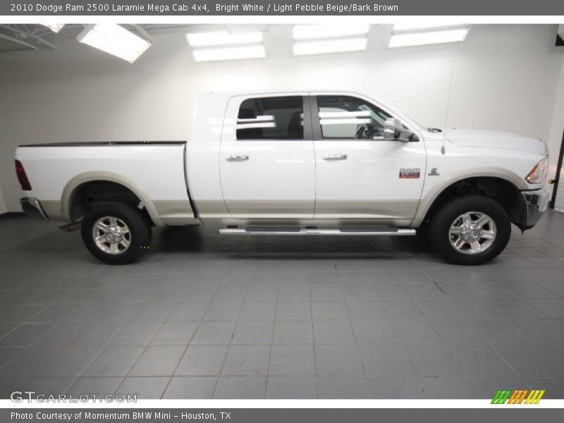 Bright White / Light Pebble Beige/Bark Brown 2010 Dodge Ram 2500 Laramie Mega Cab 4x4