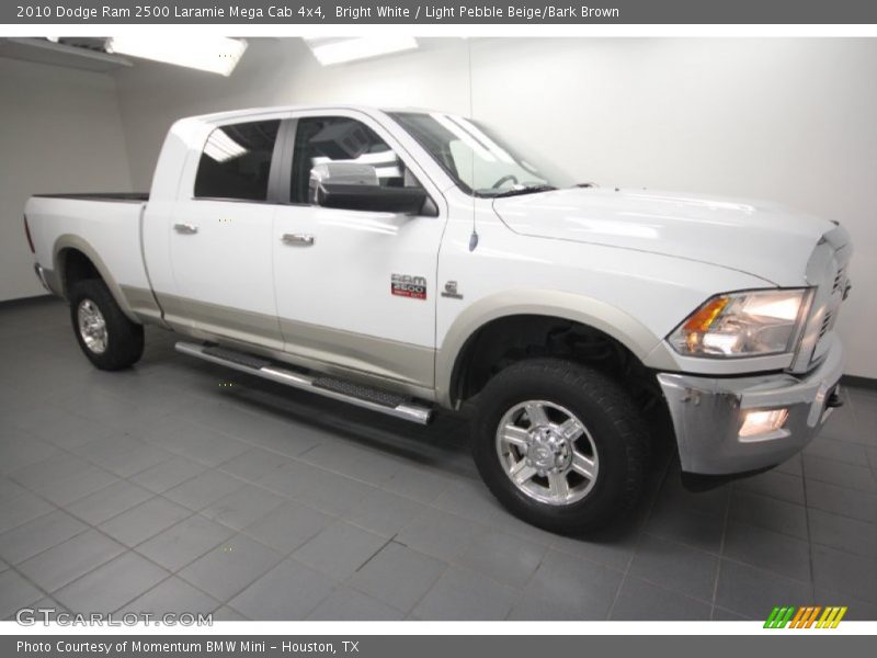 Bright White / Light Pebble Beige/Bark Brown 2010 Dodge Ram 2500 Laramie Mega Cab 4x4