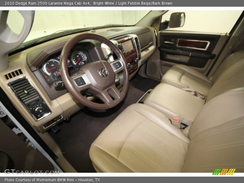 Bright White / Light Pebble Beige/Bark Brown 2010 Dodge Ram 2500 Laramie Mega Cab 4x4