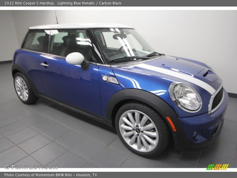 Lightning Blue Metallic / Carbon Black 2012 Mini Cooper S Hardtop