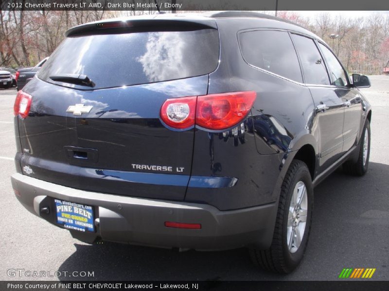 Dark Blue Metallic / Ebony 2012 Chevrolet Traverse LT AWD