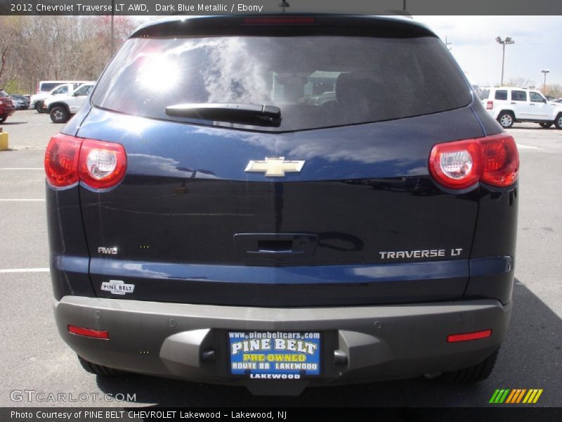 Dark Blue Metallic / Ebony 2012 Chevrolet Traverse LT AWD