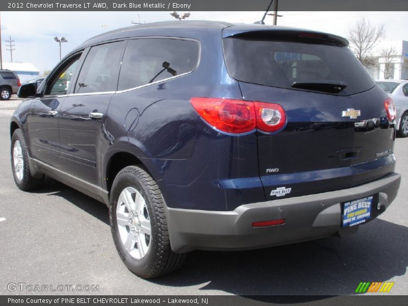 Dark Blue Metallic / Ebony 2012 Chevrolet Traverse LT AWD