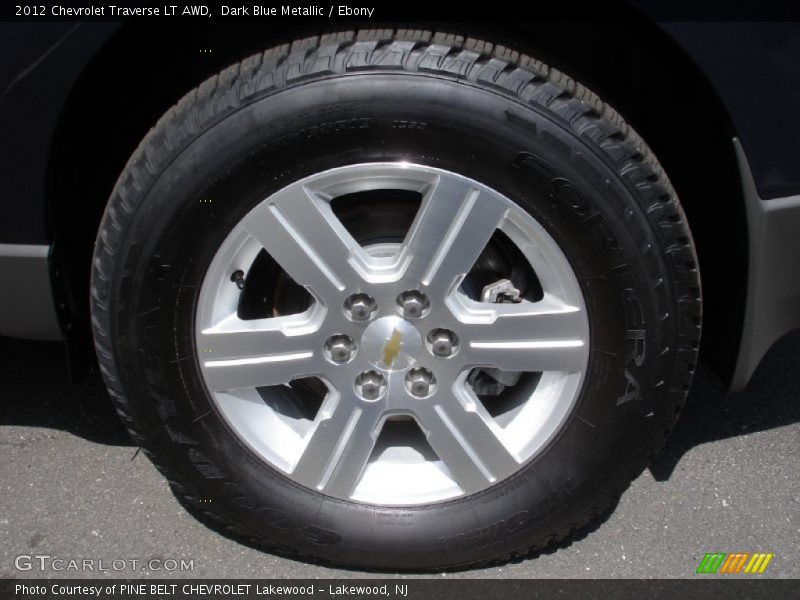 Dark Blue Metallic / Ebony 2012 Chevrolet Traverse LT AWD