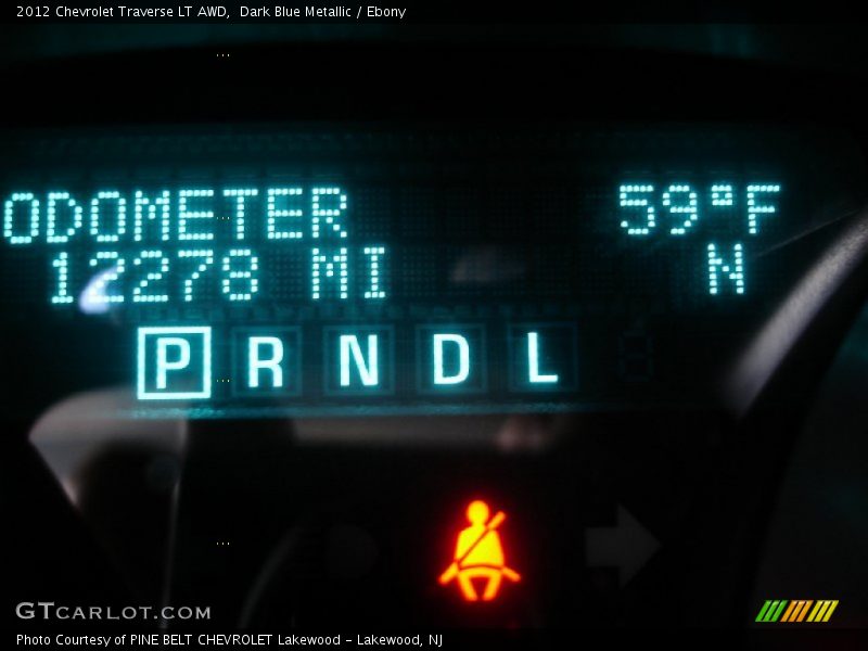 Dark Blue Metallic / Ebony 2012 Chevrolet Traverse LT AWD