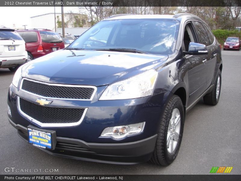Dark Blue Metallic / Ebony 2012 Chevrolet Traverse LT AWD