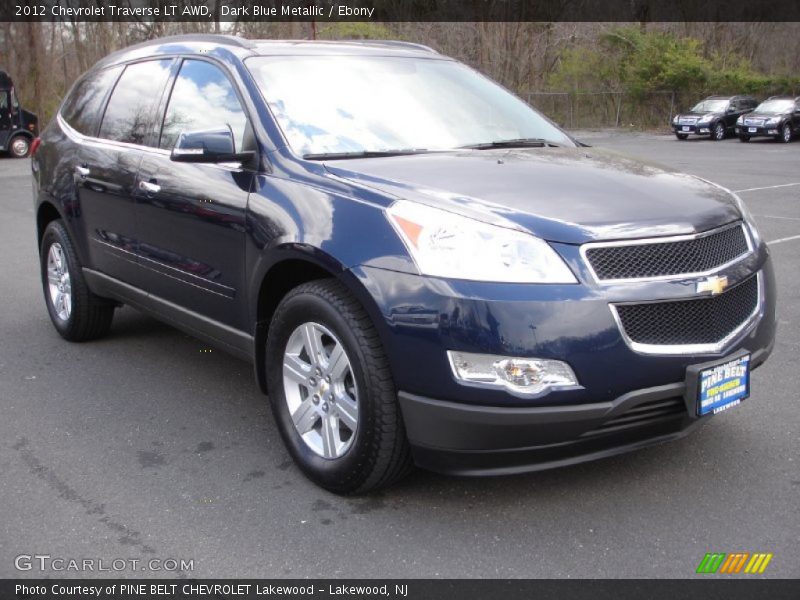 Dark Blue Metallic / Ebony 2012 Chevrolet Traverse LT AWD