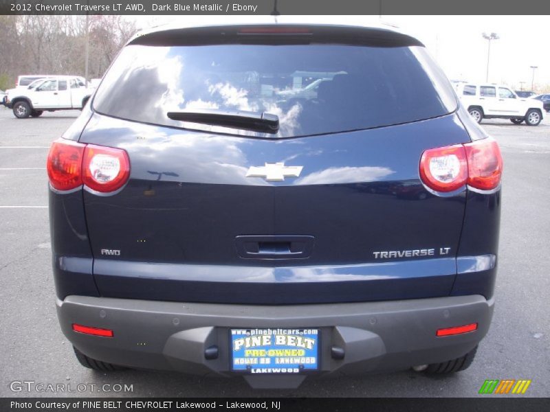 Dark Blue Metallic / Ebony 2012 Chevrolet Traverse LT AWD