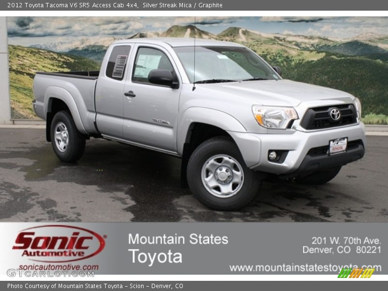 Silver Streak Mica / Graphite 2012 Toyota Tacoma V6 SR5 Access Cab 4x4
