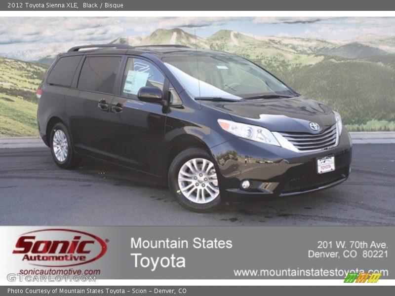 Black / Bisque 2012 Toyota Sienna XLE